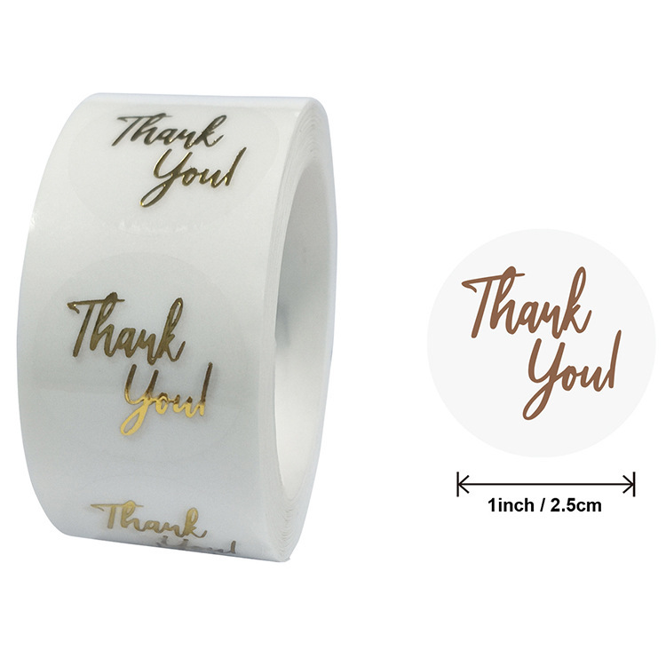 5:THANK YOU gold lettering on transparent bottom