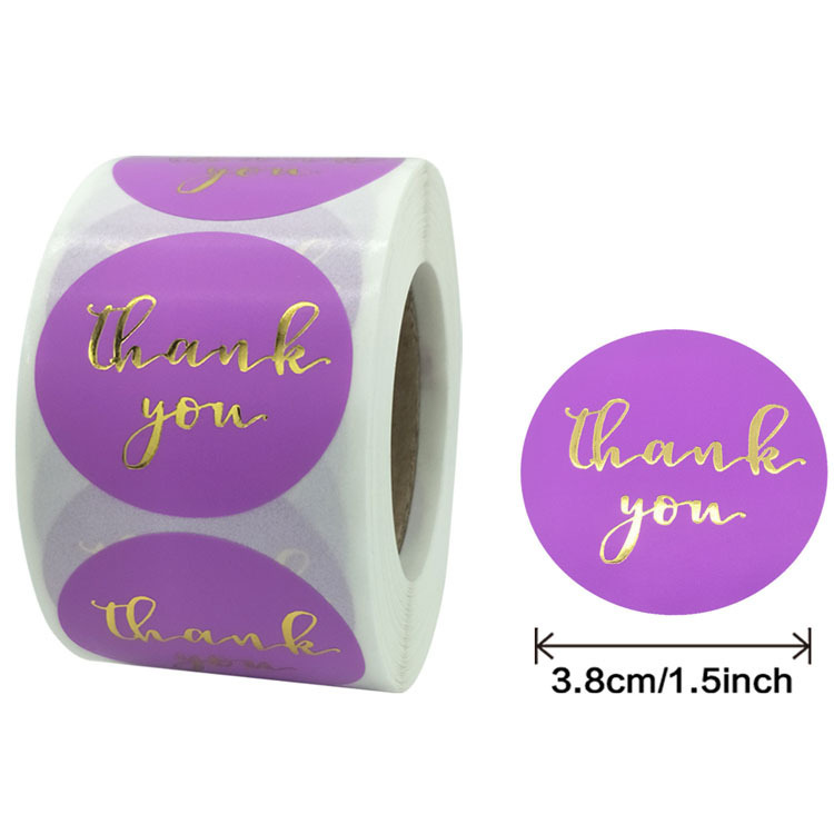 6:THANK YOU gold lettering on purple background