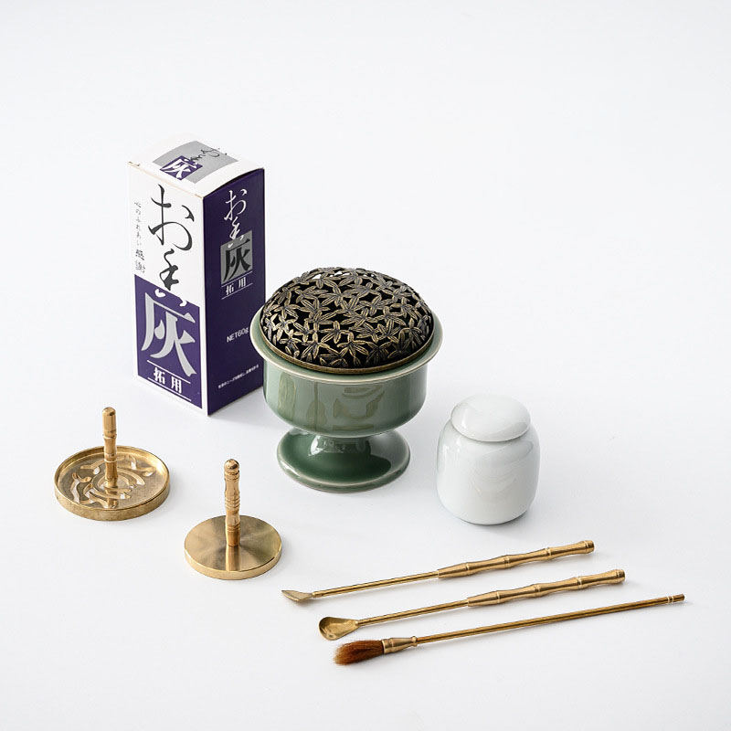 Yue Kiln Celadon Incense Burner Set