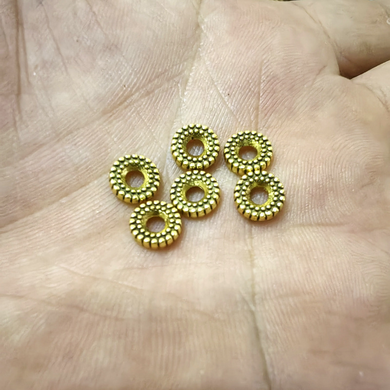 Ancient gold about 6*2mm hole 2mm