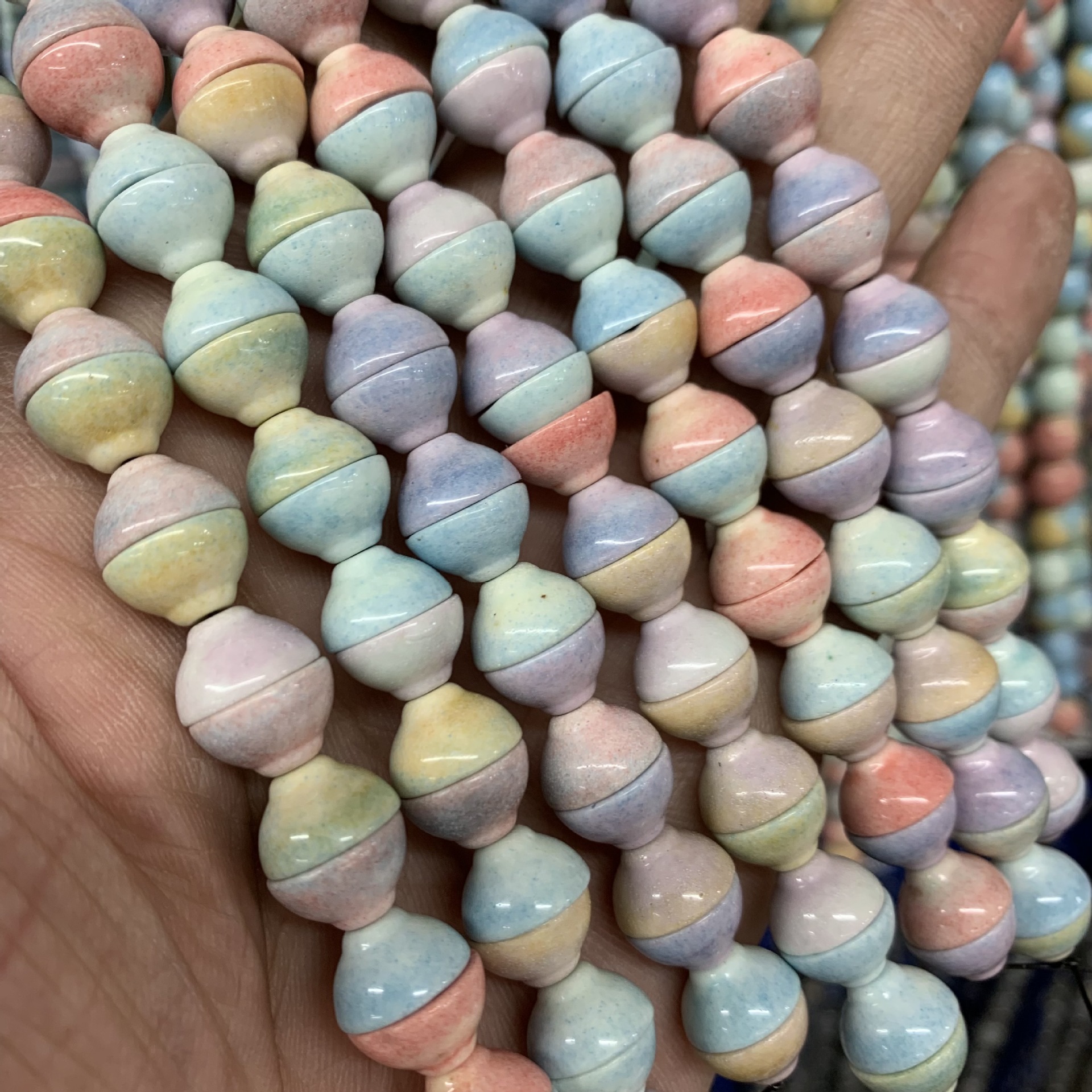 6:About 66 6*10mm bowl beads
