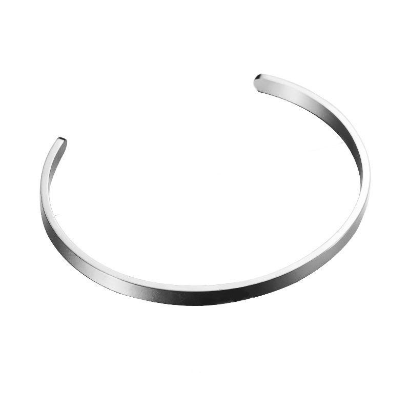 ALAD610-Glossy bracelet steel color