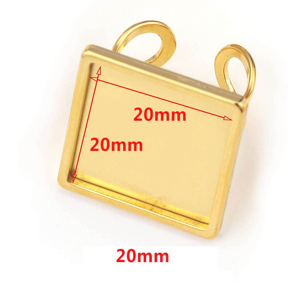 Gold - Square 20mm