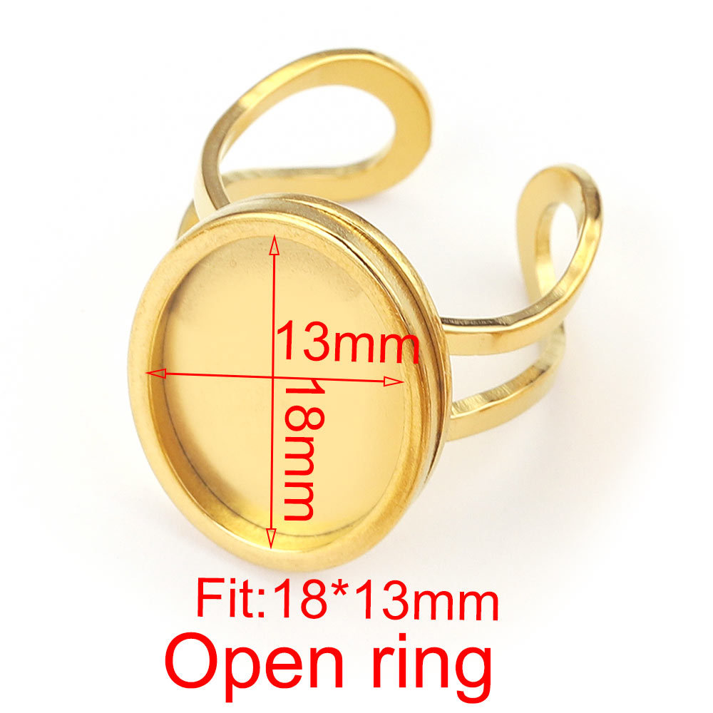 14:Gold-Oval 13*18mm