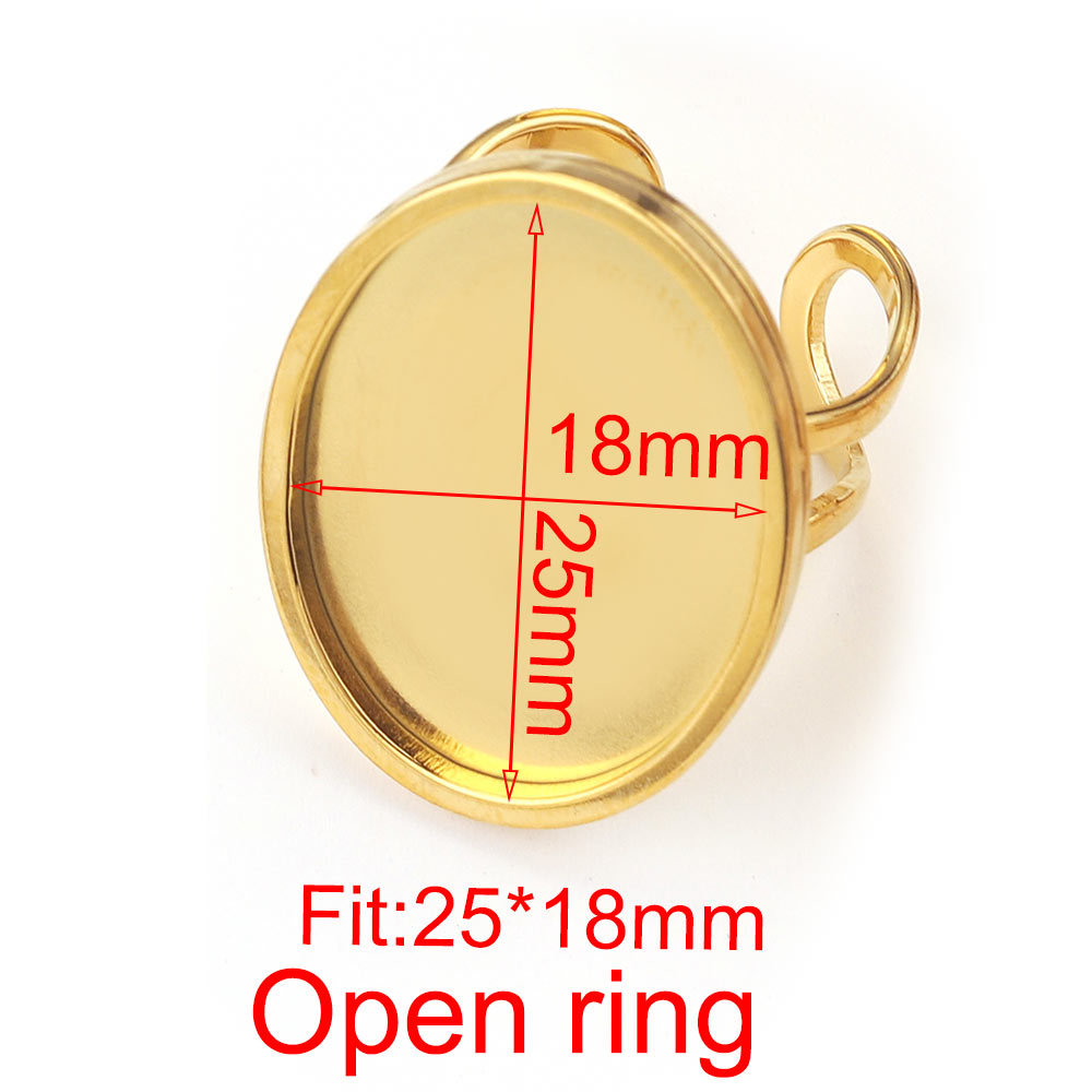 15:Gold-Oval 18*25mm