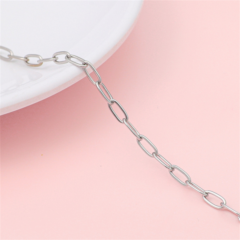 #14 Flat Rectangular Square Chain Width About 3.2mm