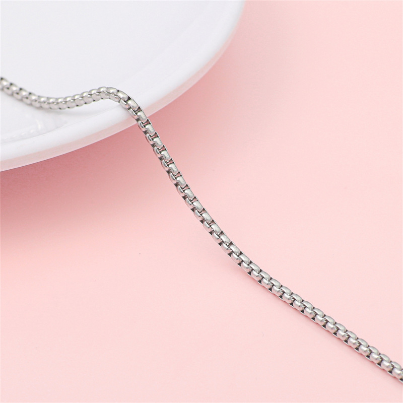 15:#15 square pearl chain width about 2.5mm