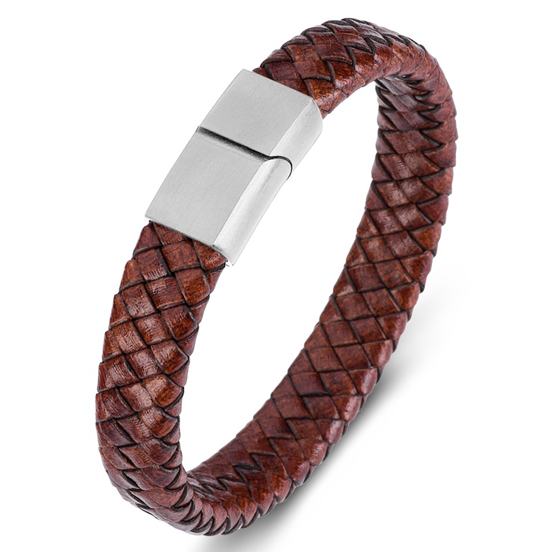 1:Brown leather [steel color]