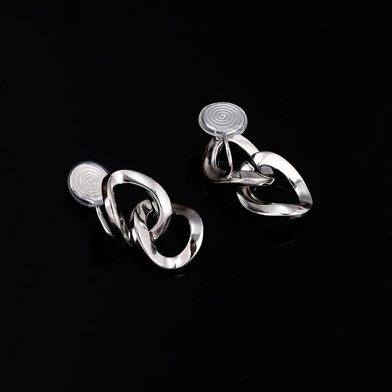 Silver, Clip-on Earring