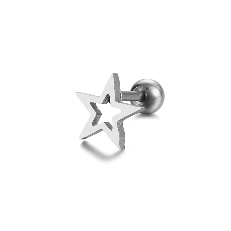 Steel color five-pointed star