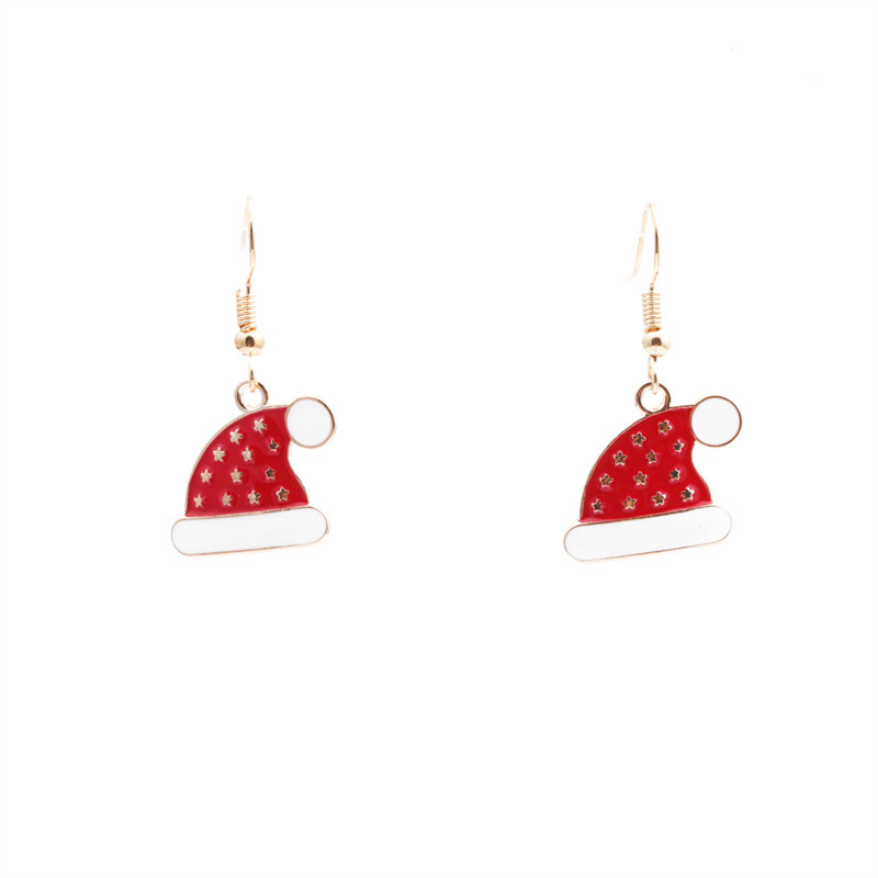 2:A Christmas hat earrings
