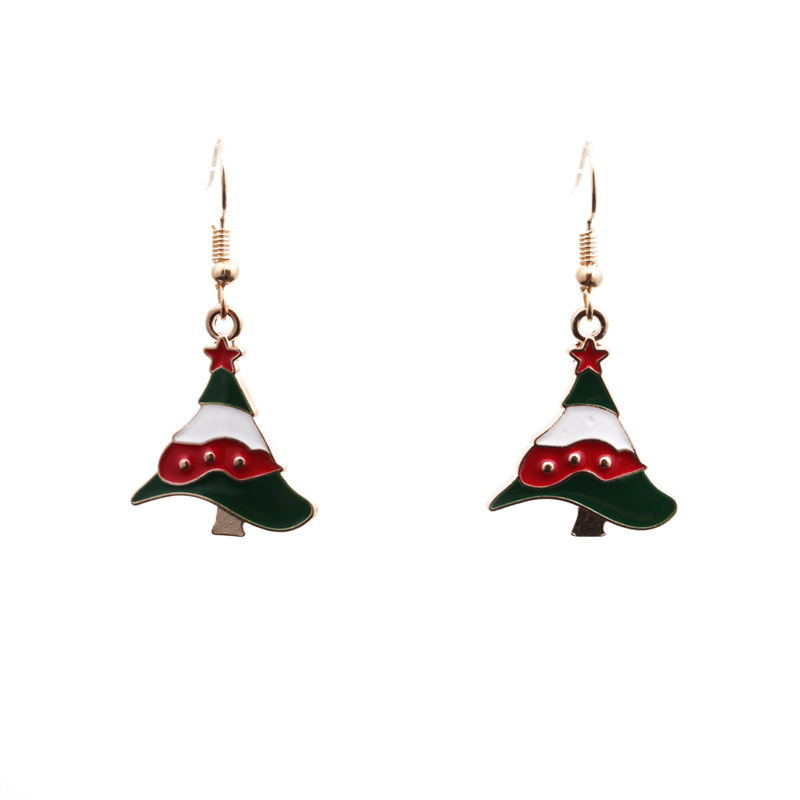 2:Christmas tree earrings A