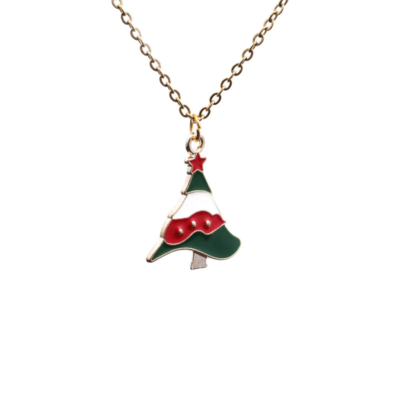 Christmas tree necklace A