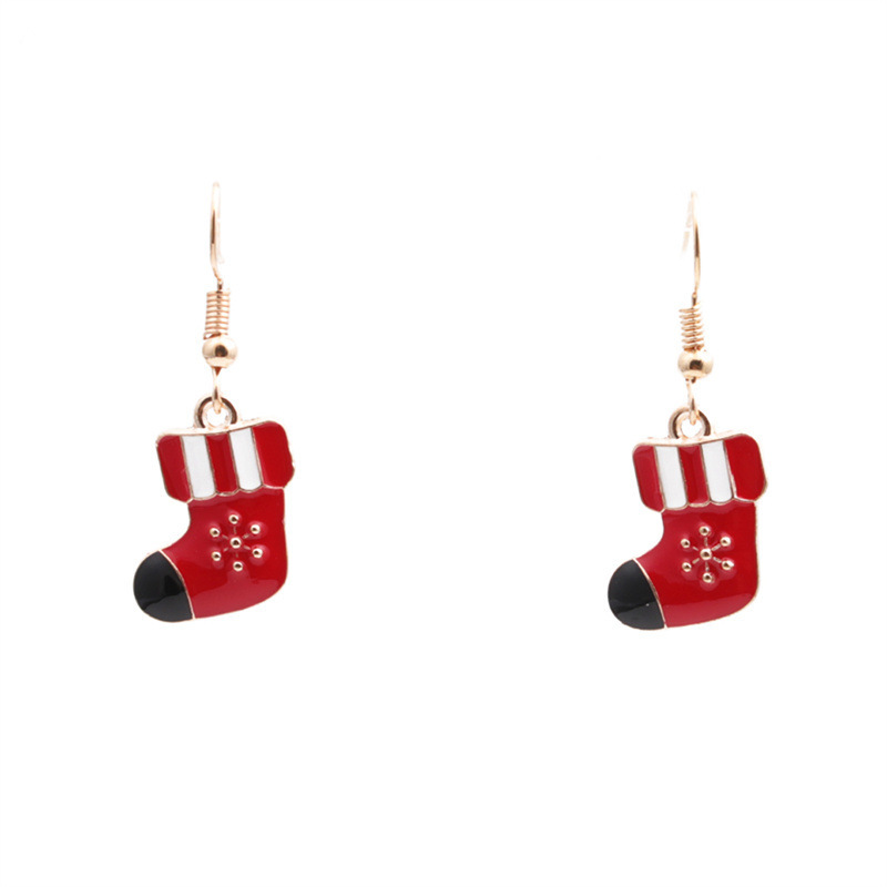 christmas stocking earrings