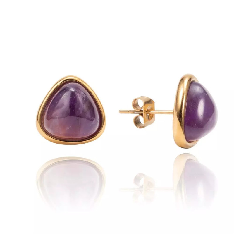 3:gold color plated with amethyst