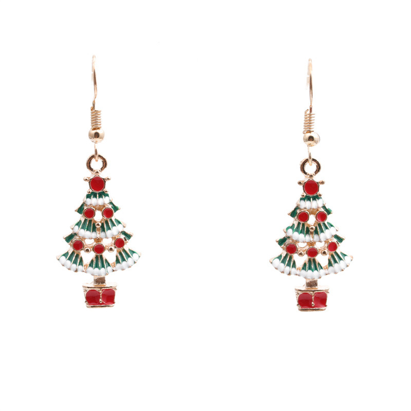2:christmas tree earrings