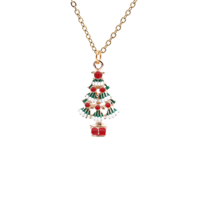 3:christmas tree necklace