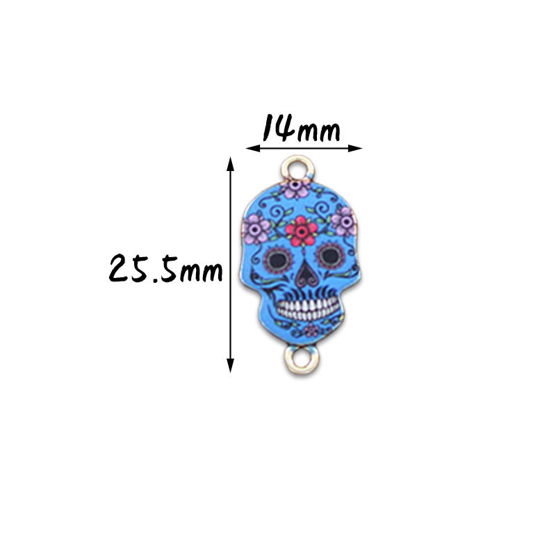 Skull (blue) 15*25.5mm