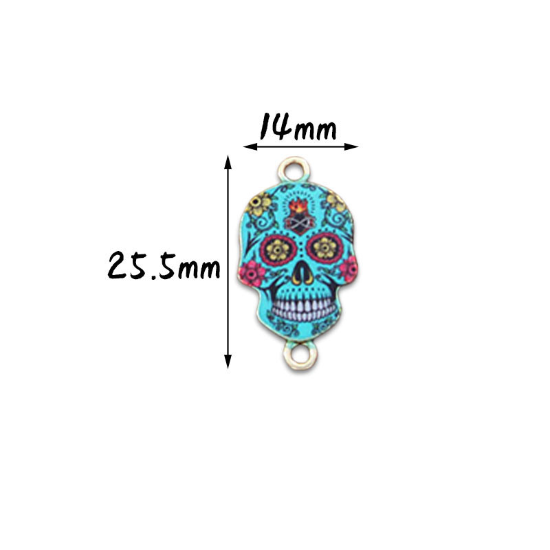 Skull (light blue) 15*25.5mm
