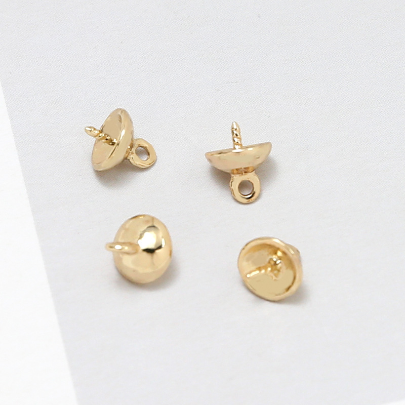1# Large Round Gold 6x5mm