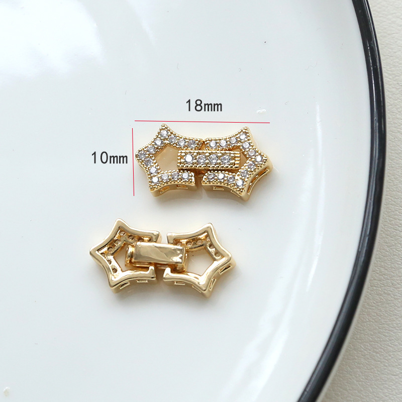 8:8# Double five-pointed star buckle