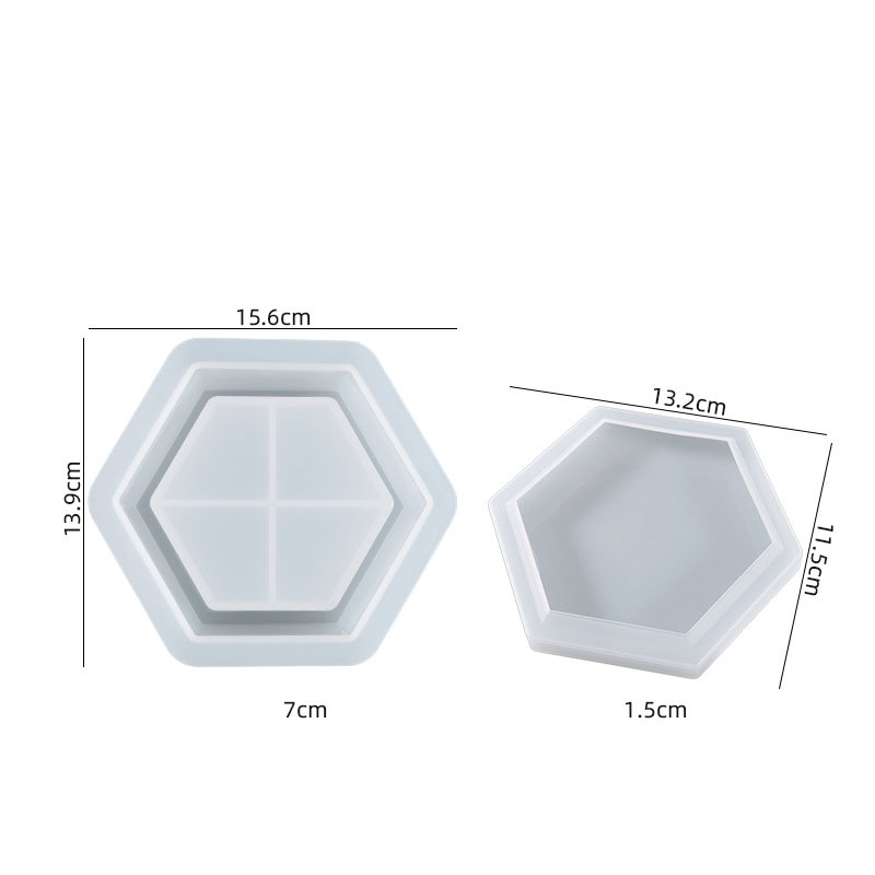 1:Hexagonal Storage Box Silicone Mold Set