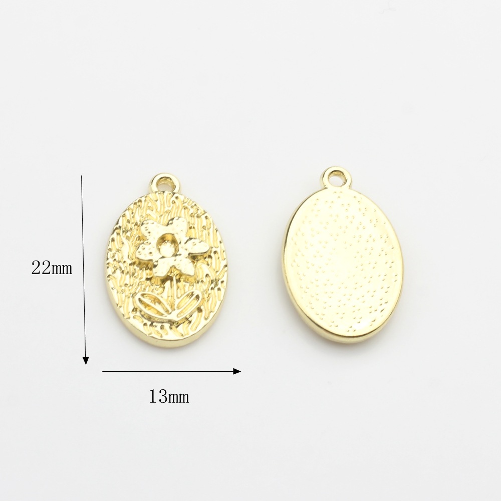 4:Gold-Flower 13x22mm