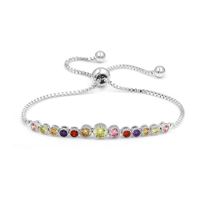 3:platinum plated with colorful CZ