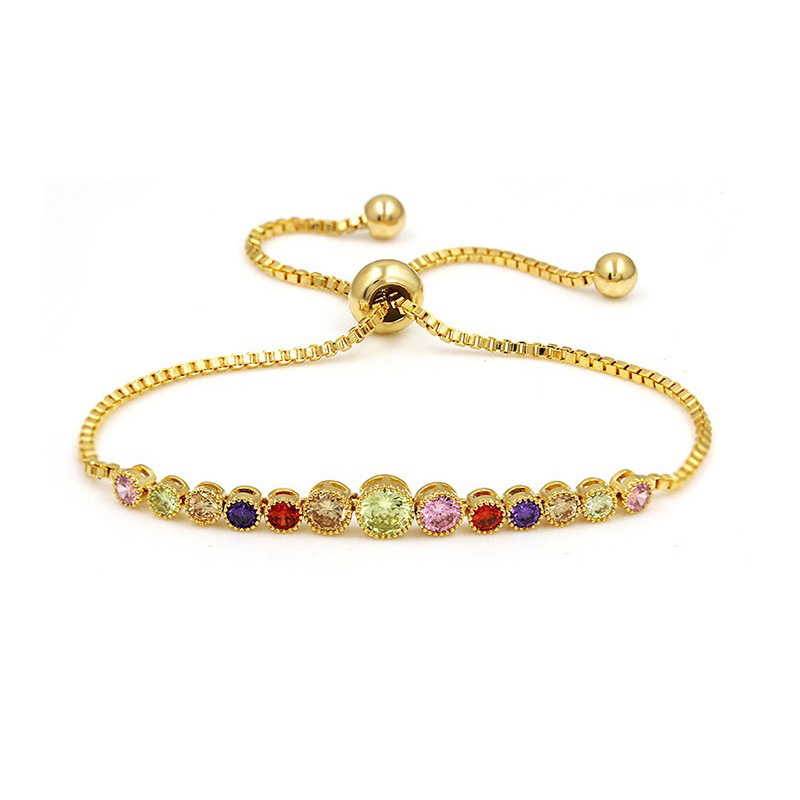 4:gold plated with colorful CZ