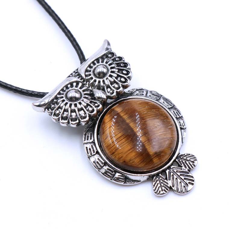 Tiger eye stone (send leather rope)
