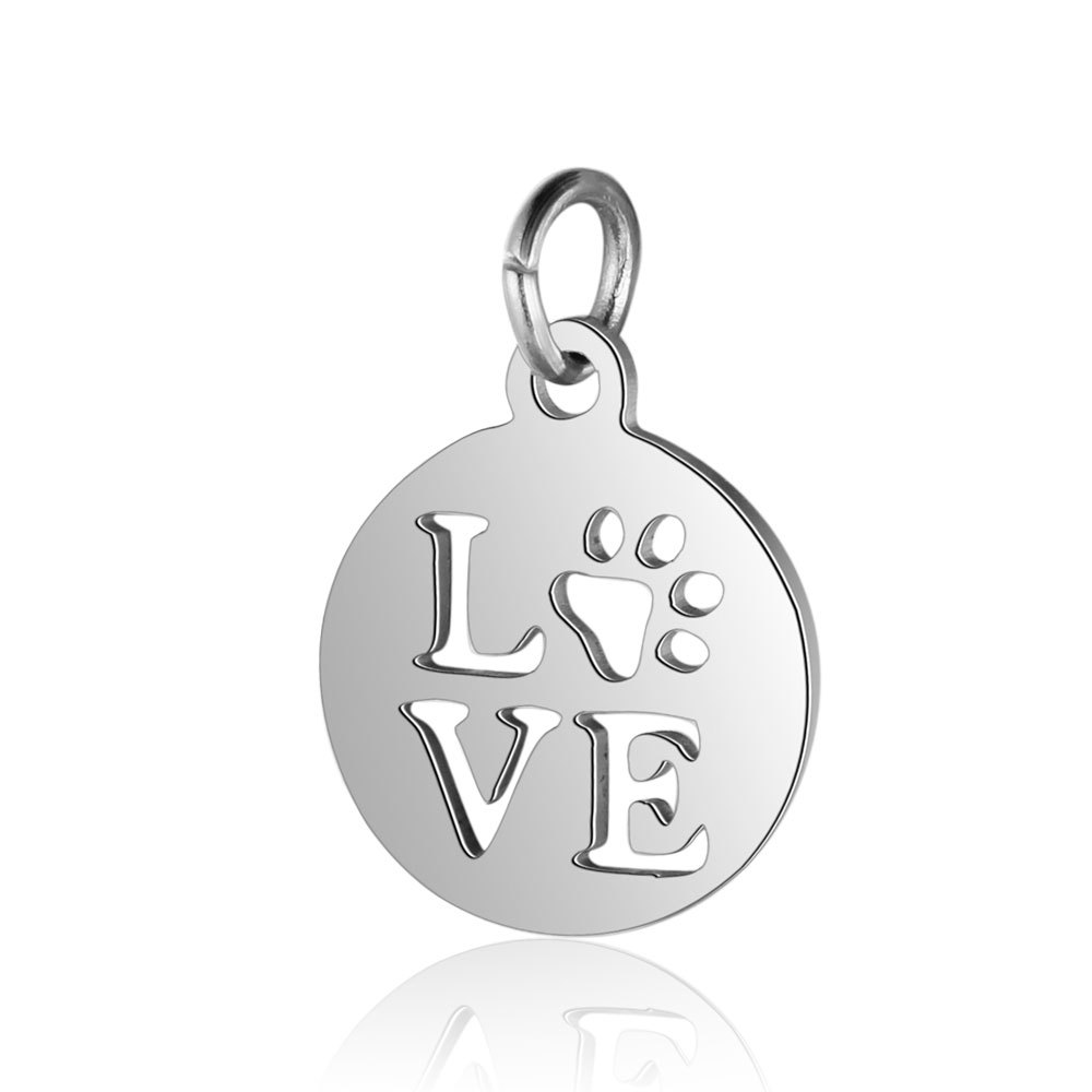 Round LOVE steel color