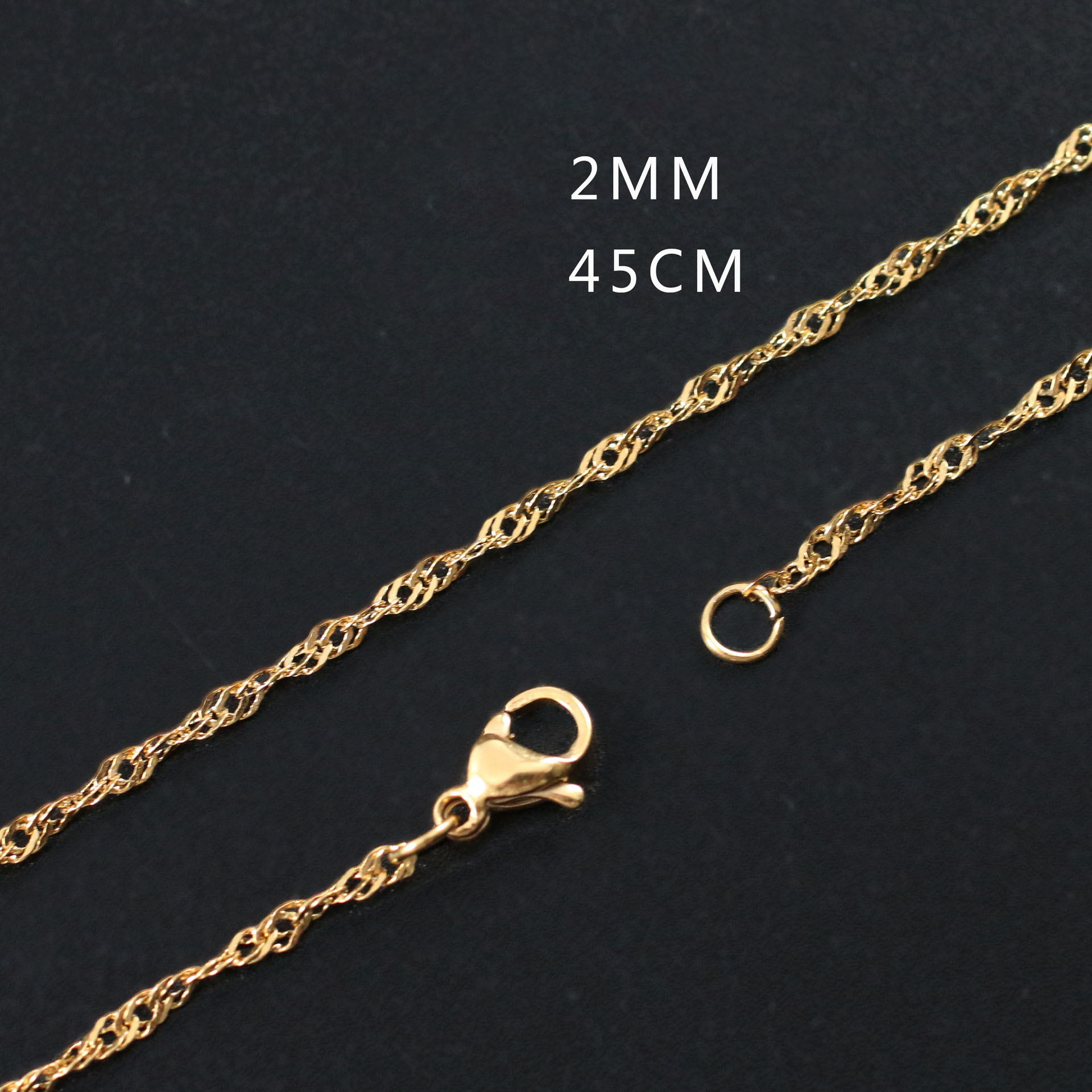 water wave chain gold