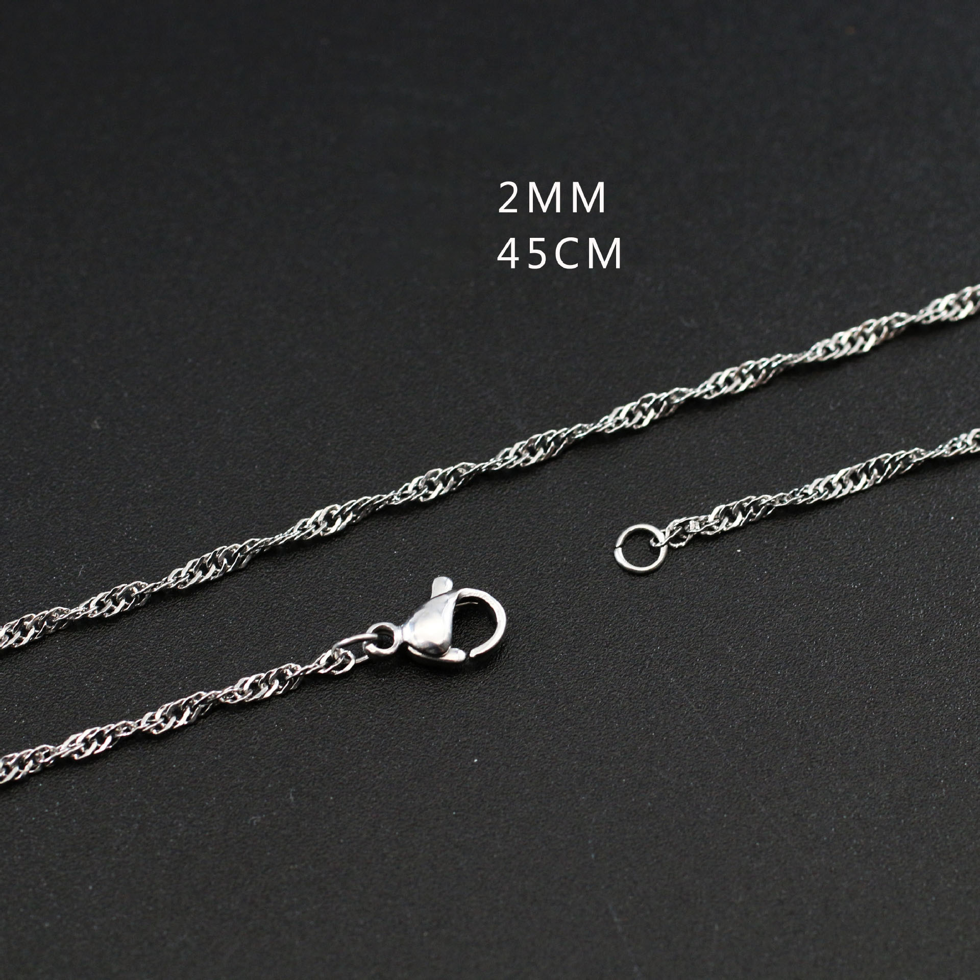 water wave chain silver