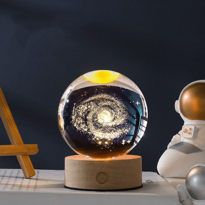Galaxy(8cm crystal ball and base)