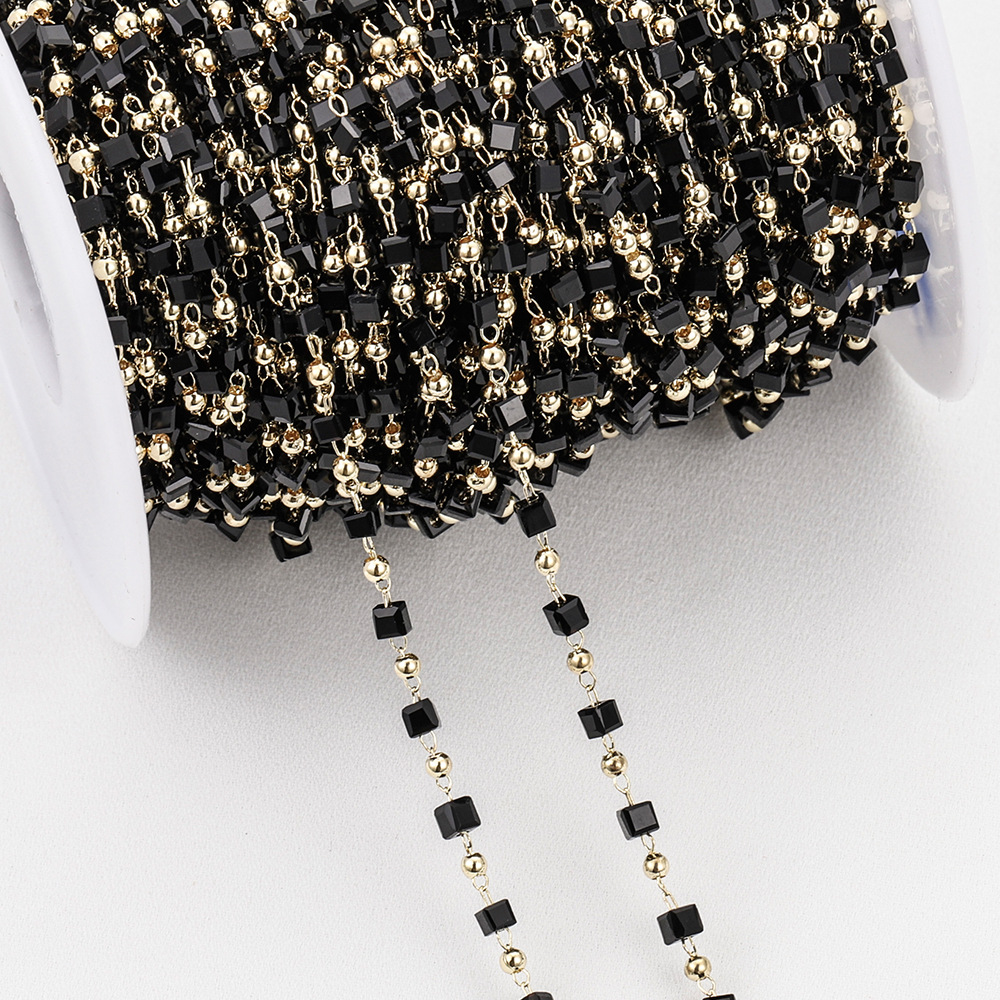 2:Black beads   KC gold chain