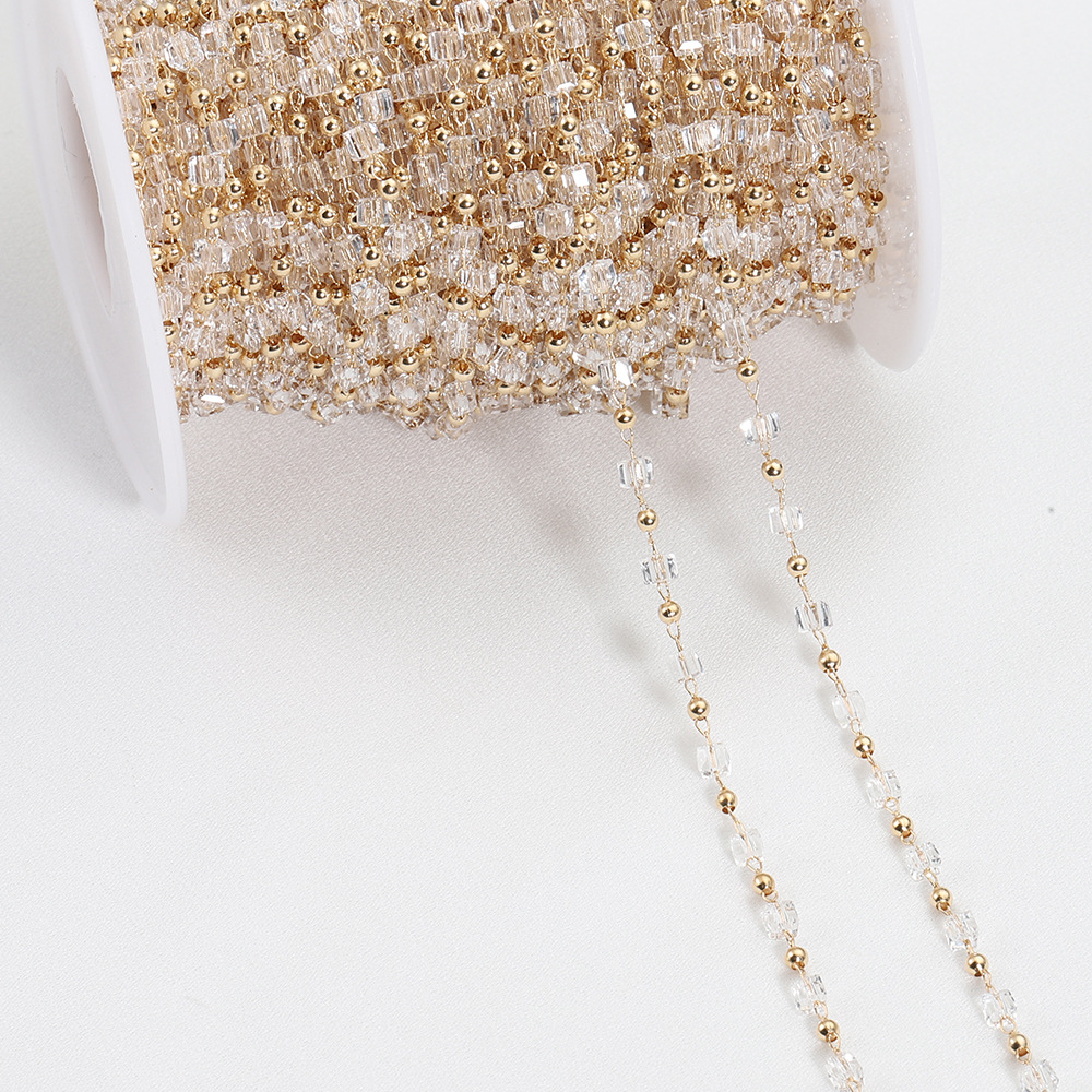 3:Transparent color beads   KC gold chain