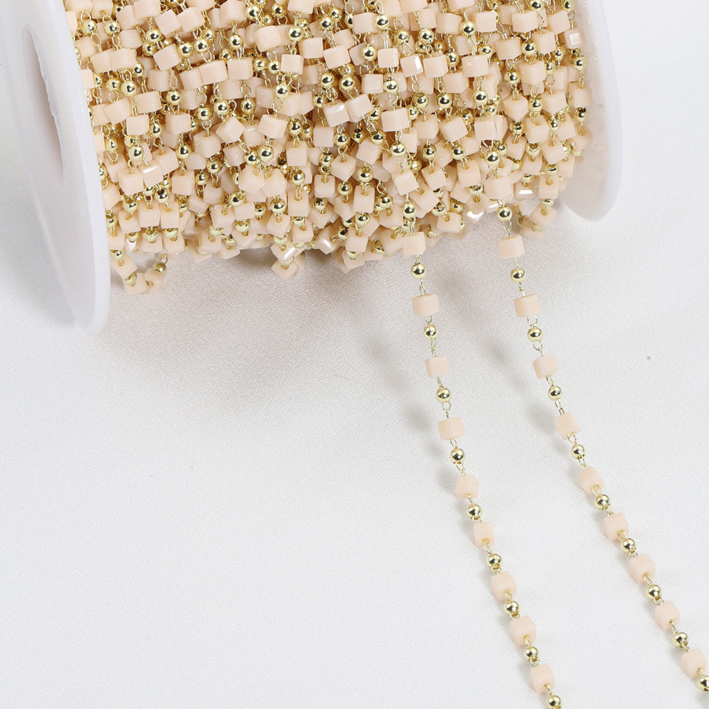 5:Off-white beads   KC gold chain