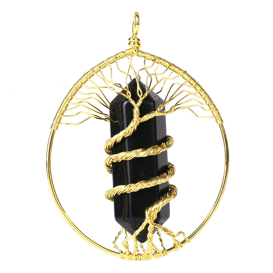 Black Obsidian-Gold Plated