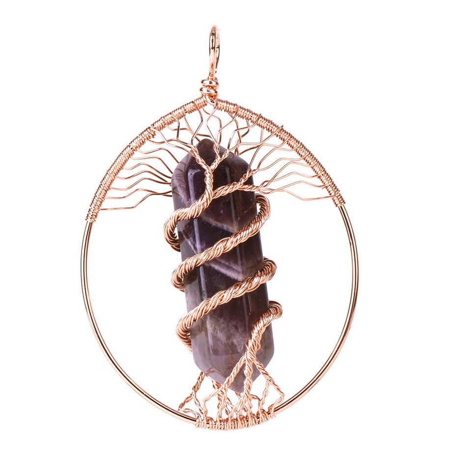 21:Amethyst-rose gold plated