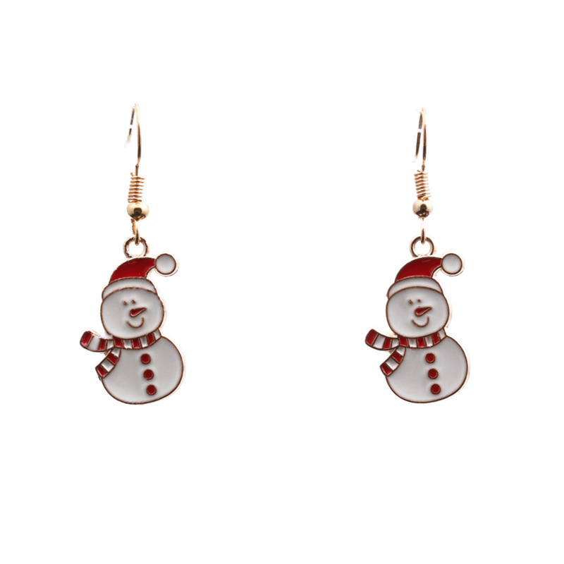 2:Christmas Snowman Earrings
