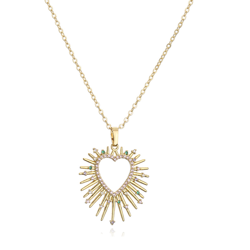 7:1 gold pink diamond necklace