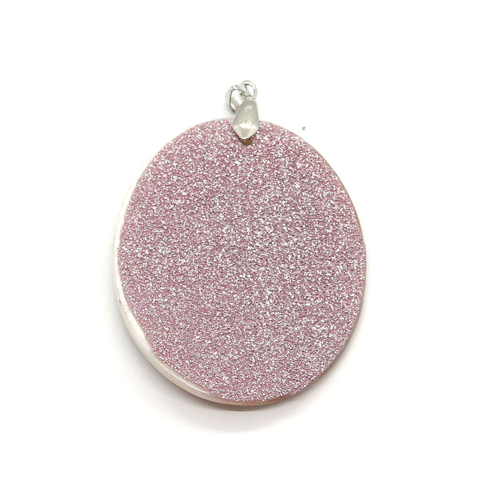 Pink Oval 44x55mm