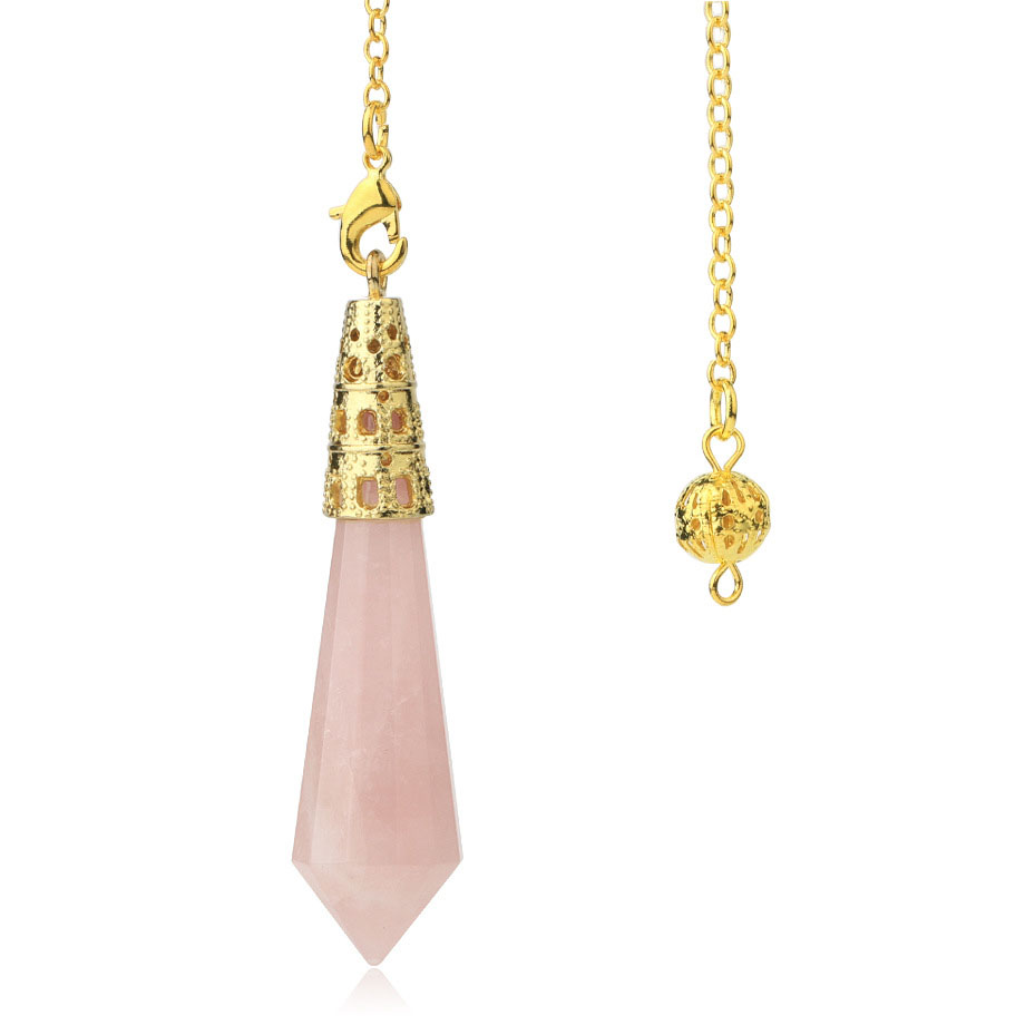 Gold-plated pink crystal