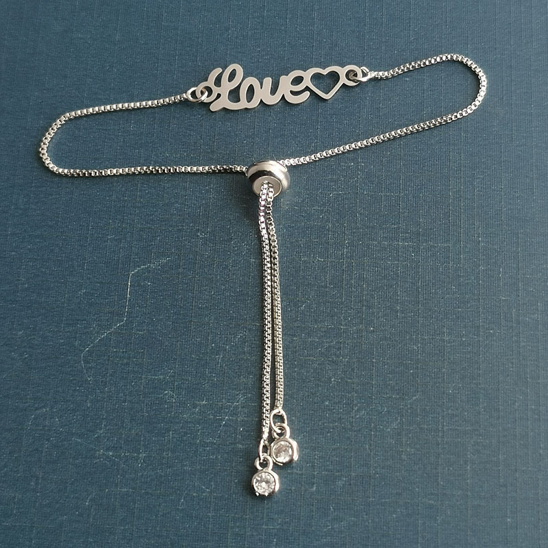 2:silver bracelet