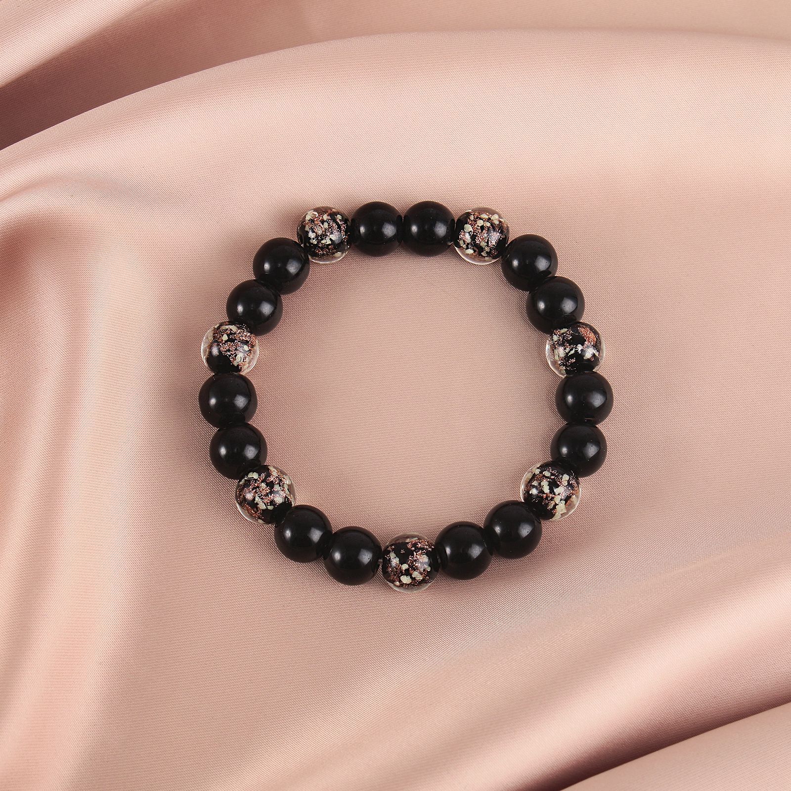 Luminous Sands Glass Bracelet Black