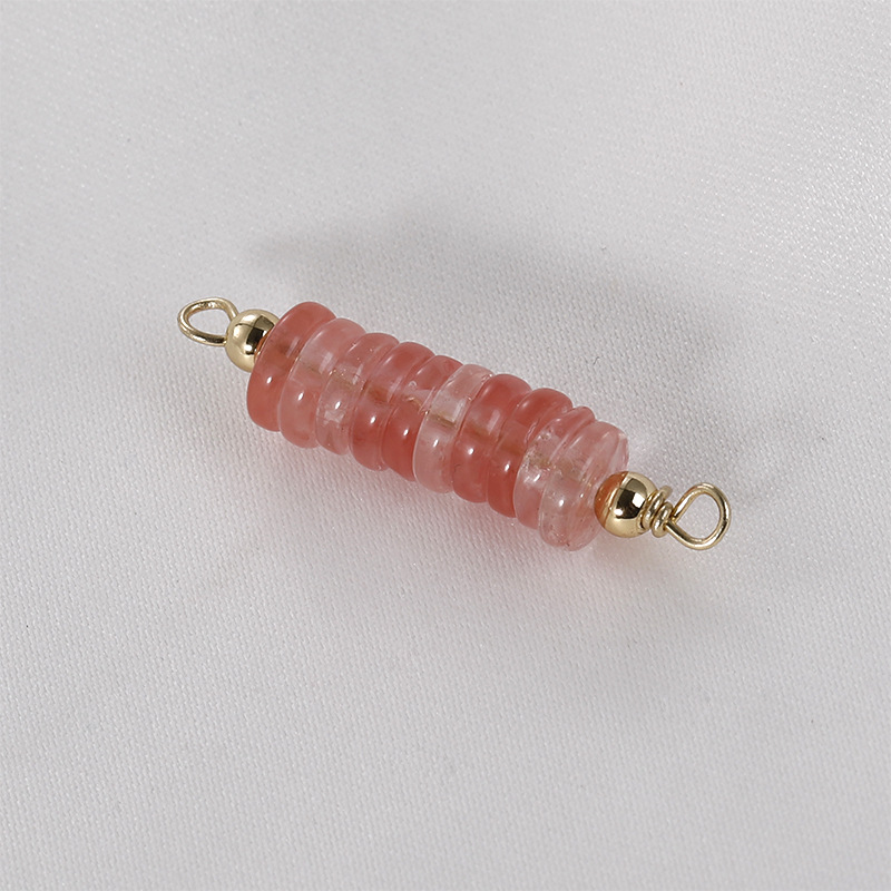 9# Watermelon Crystal Double Hanging 6x31mm