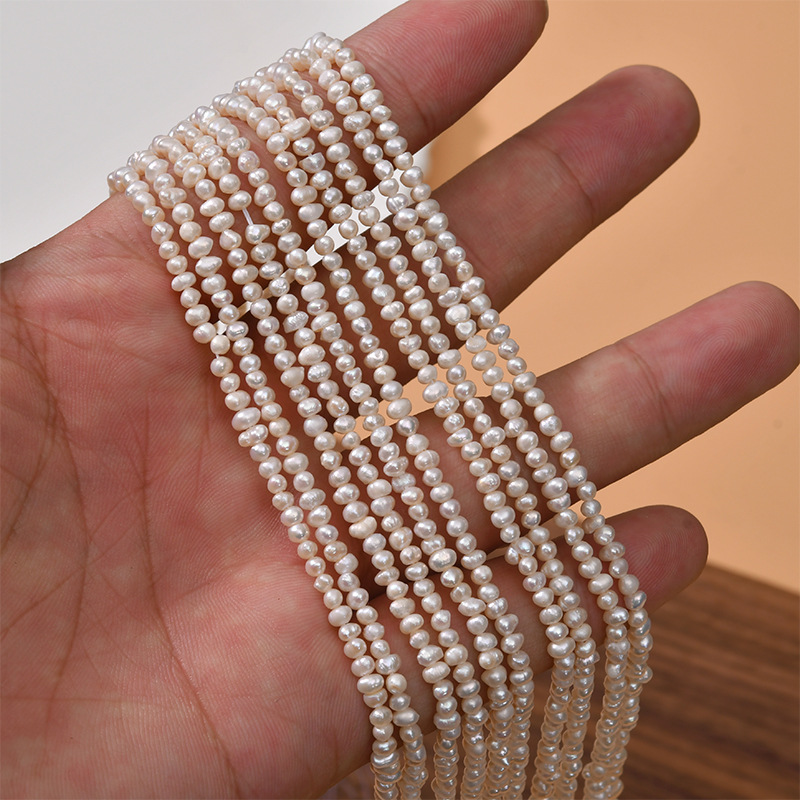2#3.5-4 meter white pearls [1 about 150 pieces] ab