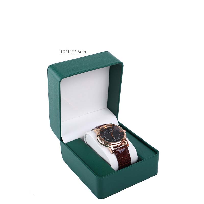 1:Green-pu leather watch case 10x11x7.5cm watch case