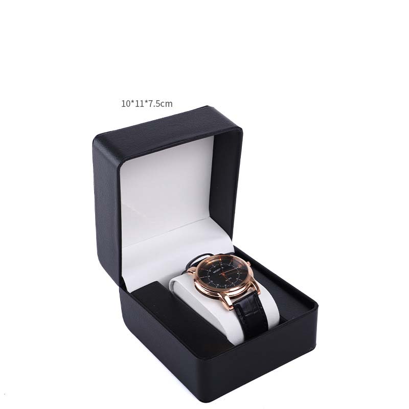 Black-PU Leather Watch Box 10x11x7.5cm Watch Box