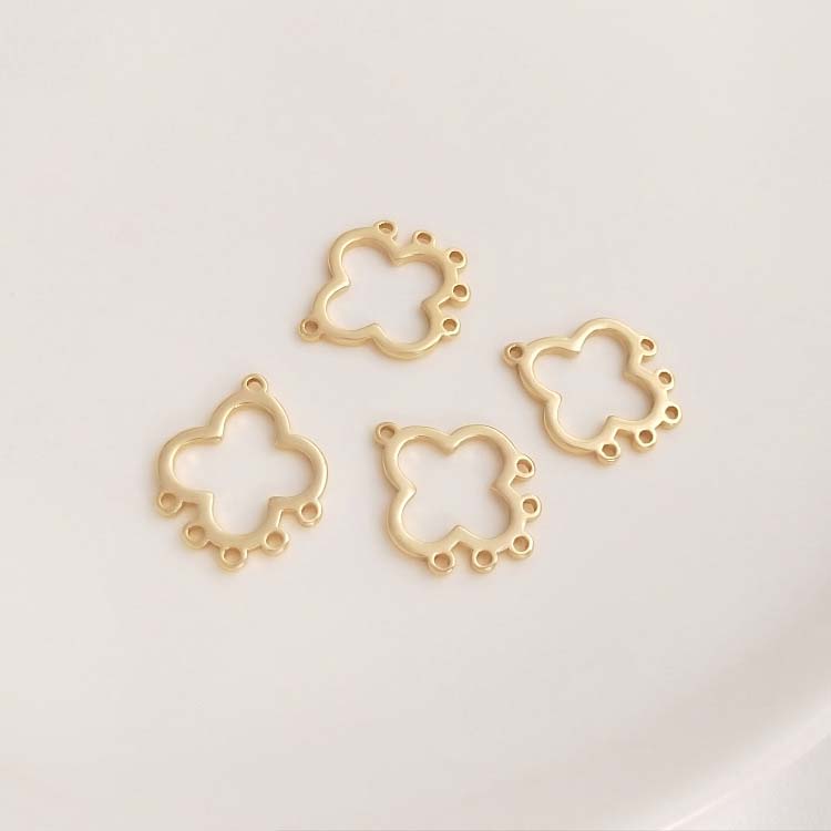 6:Four Leaf Clover 5 Rings 12.8x16mm